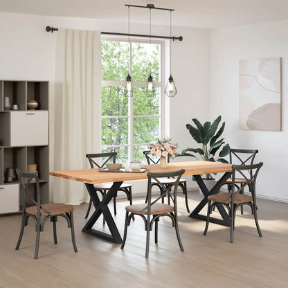 Gambe per tavolo da pranzo 2 pz nere 90x(72-73,3) cm in acciaio - homemem39