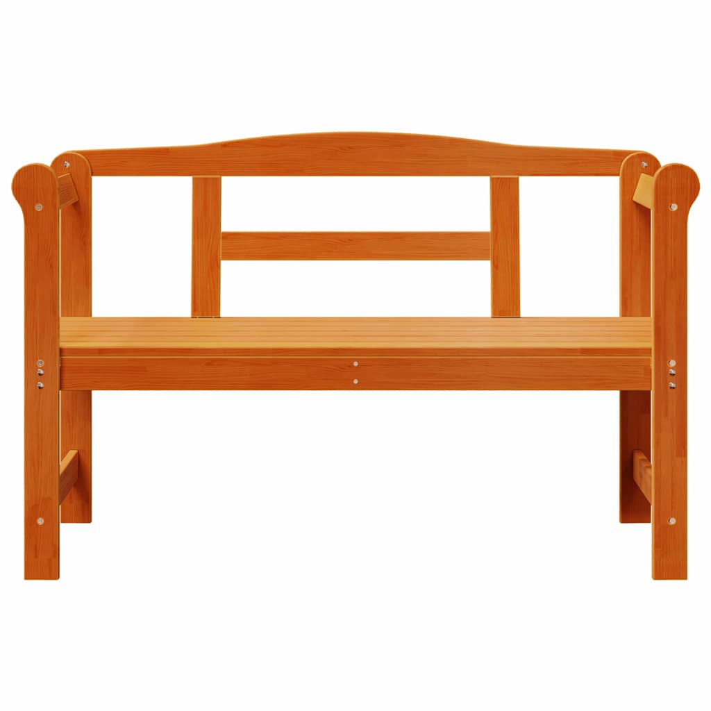 Panchina da esterno Marrone 119 x 44 x 76 cm Pino massello