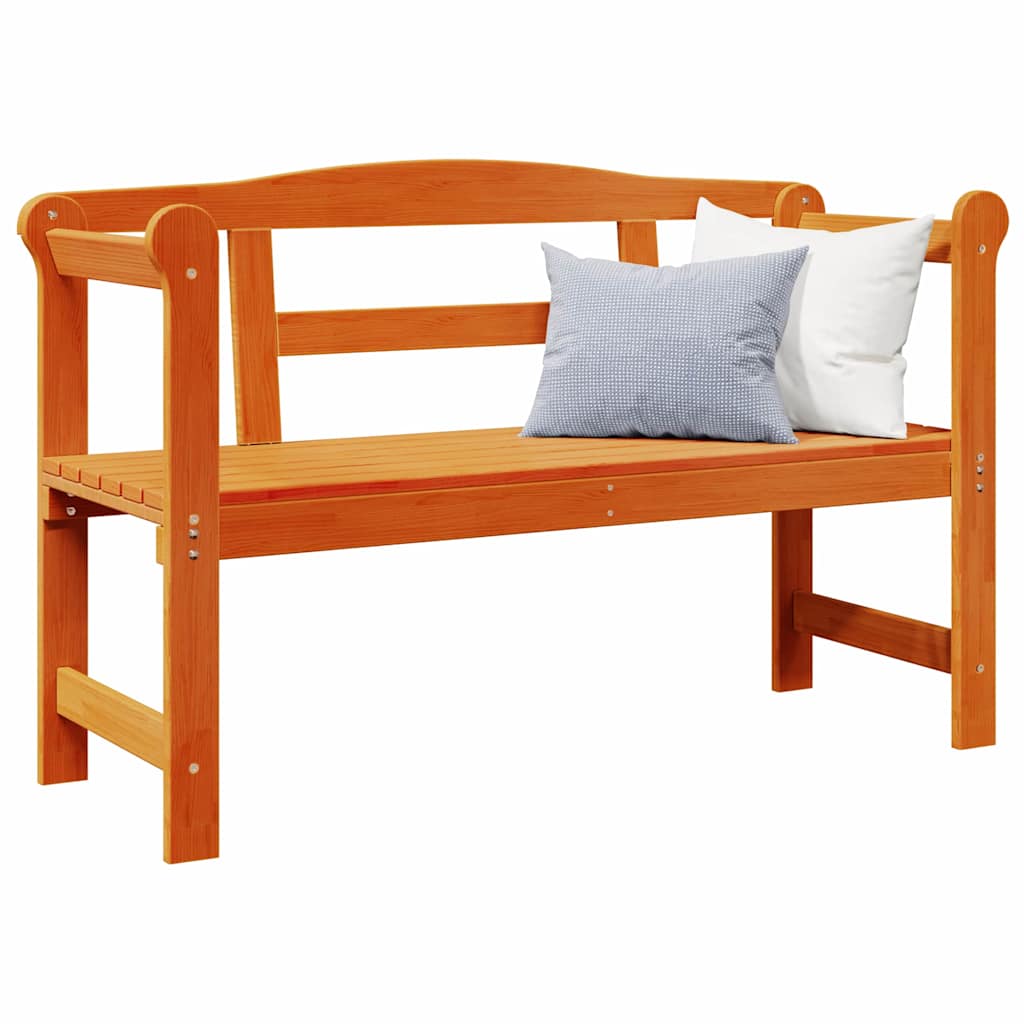 Panchina da esterno Marrone 119 x 44 x 76 cm Pino massello | homemem39