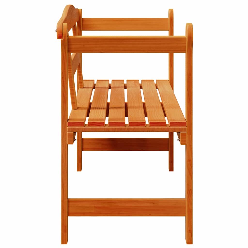 Panchina da esterno Marrone 119 x 44 x 76 cm Pino massello | homemem39