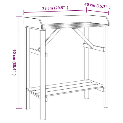 Tavolo da rinvaso Naturale 75 x 40 x 90 cm Legno di Pino Solido | homemem39