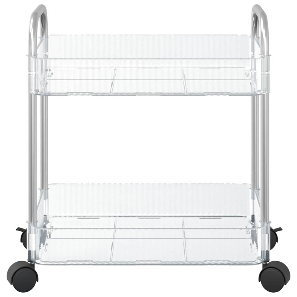 Carrello Portaoggetti a 2 Livelli 37x27,5x43,5 cm in Acrilico