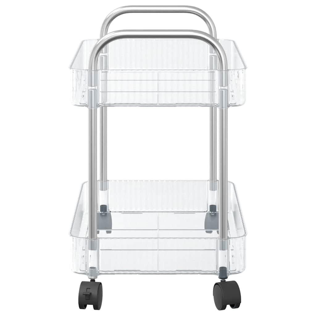 Carrello Portaoggetti a 2 Livelli 37x27,5x43,5 cm in Acrilico