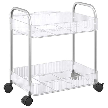 Carrello Portaoggetti a 2 Livelli 37x27,5x43,5 cm in Acrilico