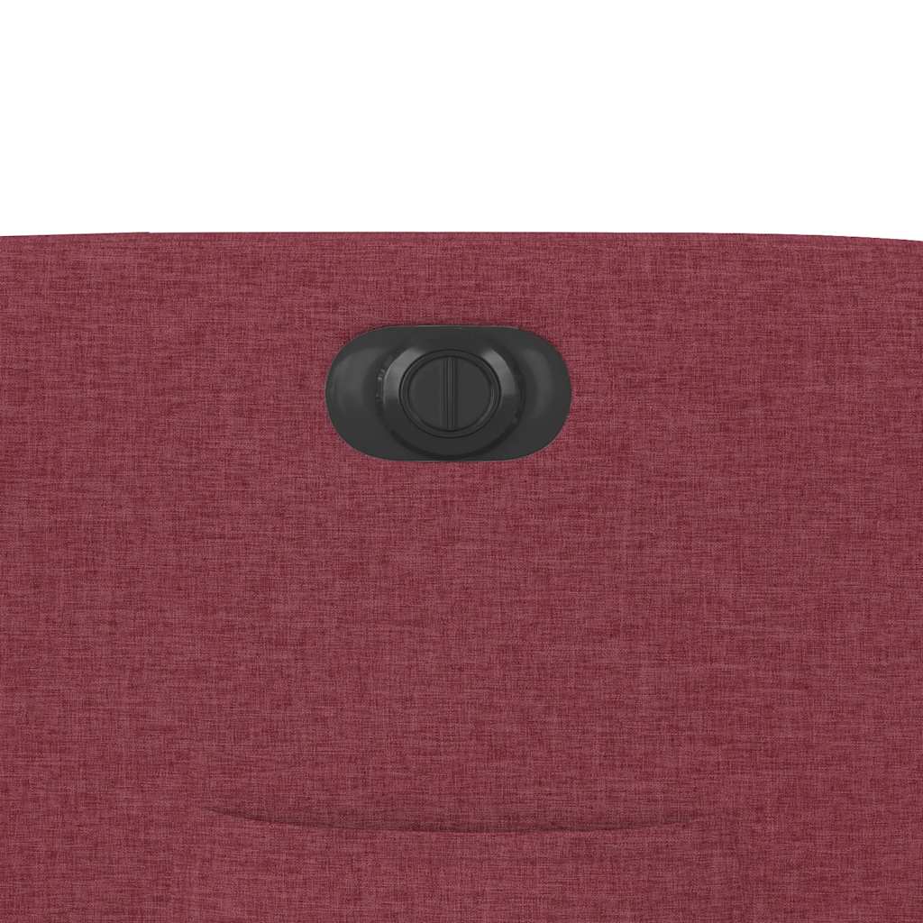 Poltrona Elettrica Reclinabile Rosso Vino in Tessuto
