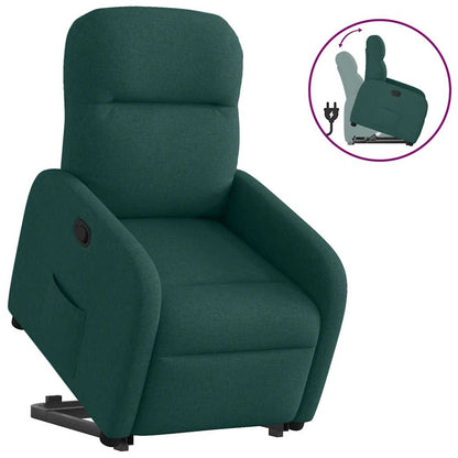 Poltrona Alzapersona Reclinabile Verde Scuro in Tessuto | homemem39