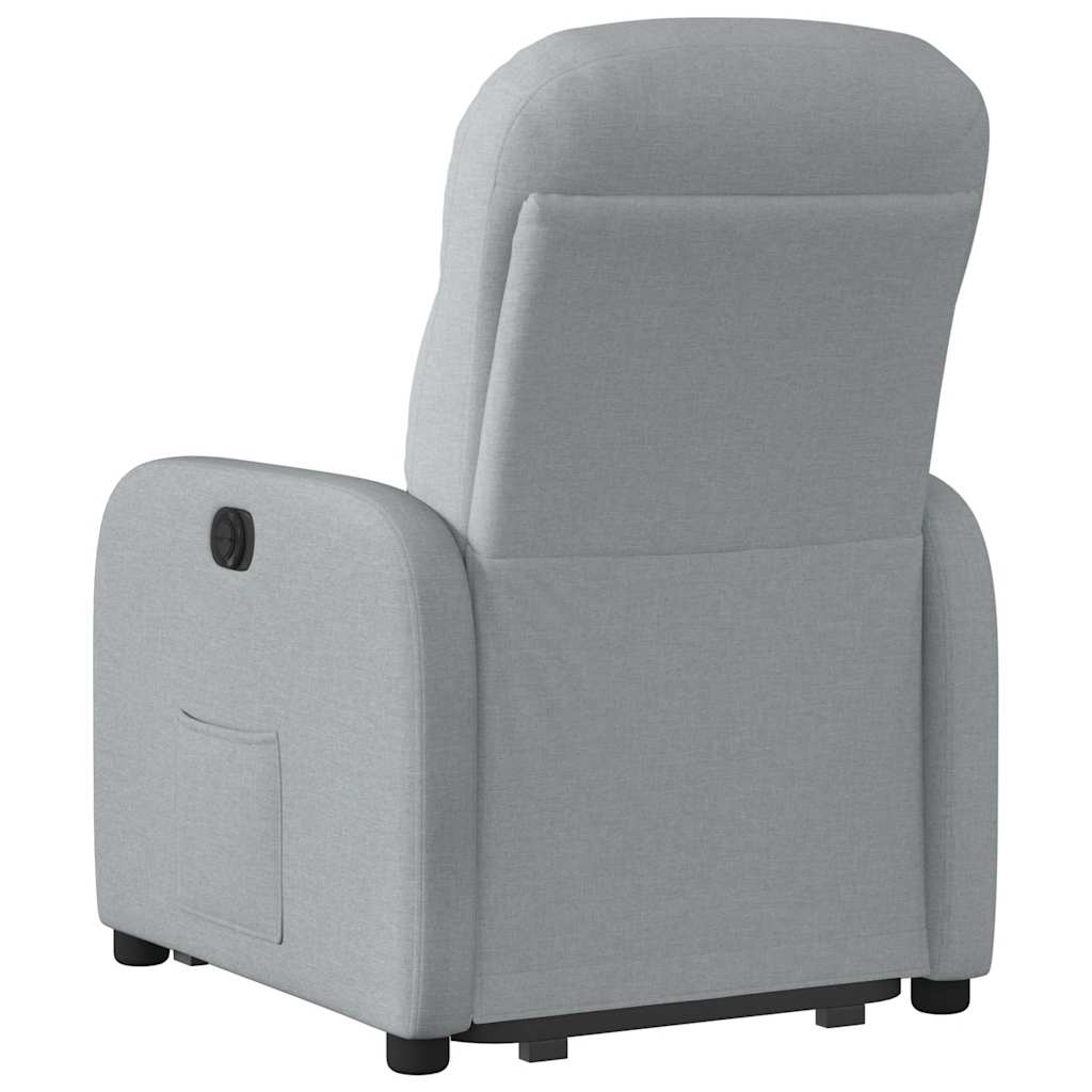 Poltrona Reclinante Alzapersona Elettrica Grigio Chiaro Tessuto | homemem39