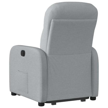 Poltrona Reclinante Alzapersona Elettrica Grigio Chiaro Tessuto | homemem39