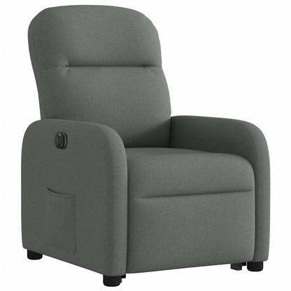 Poltrona Alzapersona Reclinabile Elettrica Grigio Scuro Tessuto | homemem39