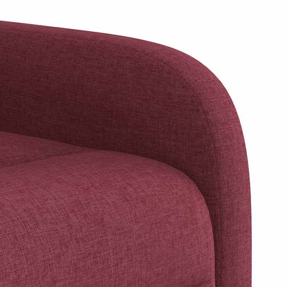 Poltrona Alzapersona Reclinabile Elettrica Rosso Vino Tessuto