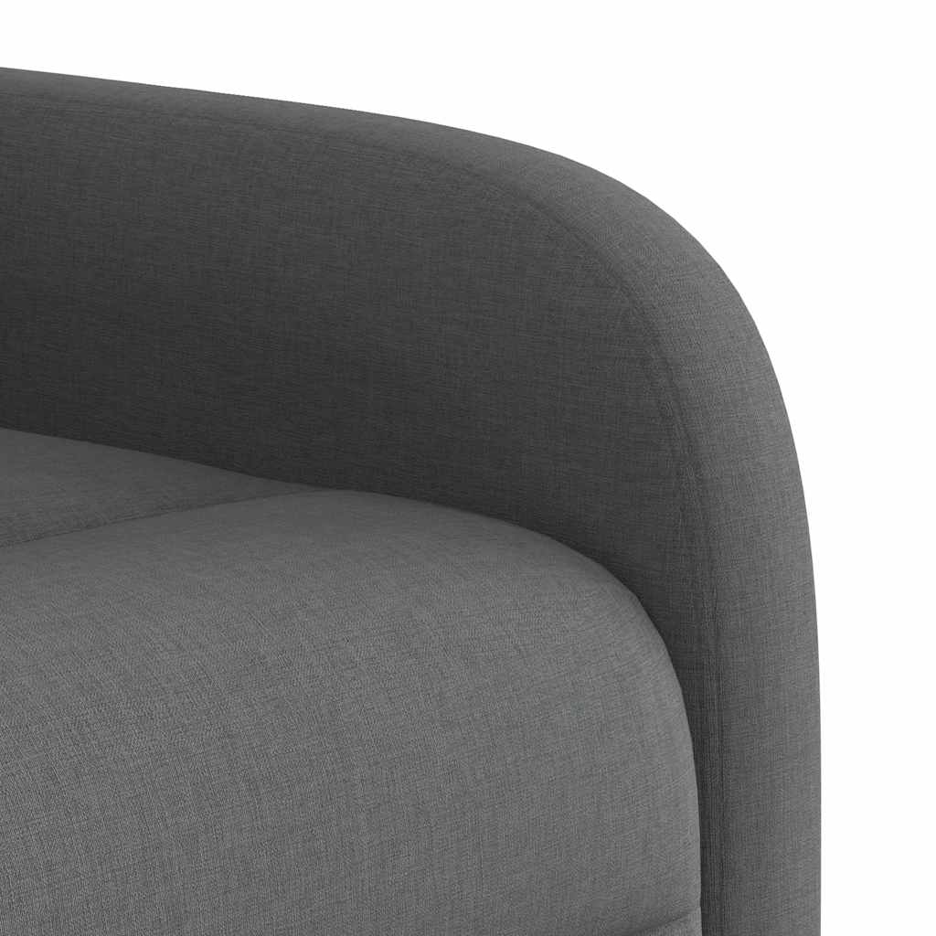 Poltrona Alzapersona Massaggi Elettrica Grigio Scuro Tessuto