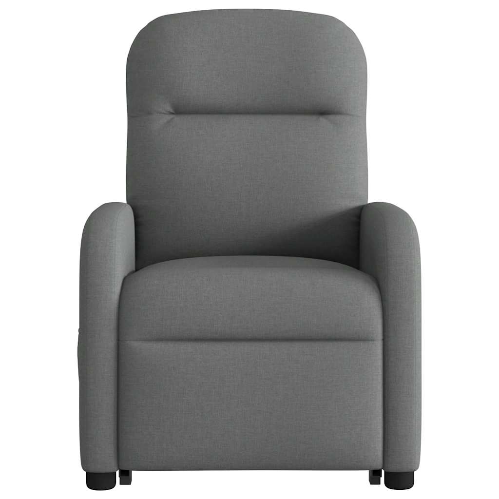 Poltrona Alzapersona Massaggi Elettrica Grigio Scuro Tessuto