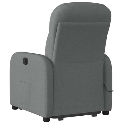 Poltrona Alzapersona Massaggi Elettrica Grigio Scuro Tessuto | homemem39