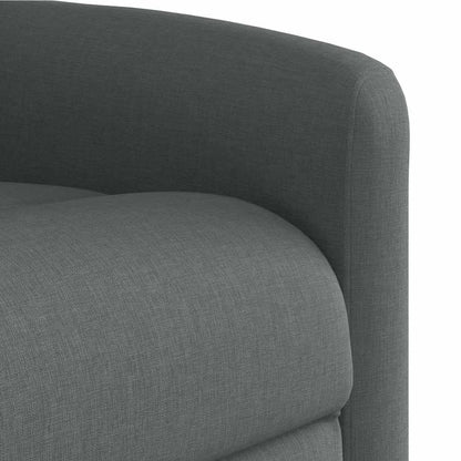 Poltrona Reclinabile Massaggio Elettrica Grigio Scuro Tessuto