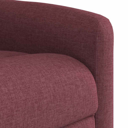 Poltrona Massaggiante Reclinabile Elettrica Rosso Vino Tessuto