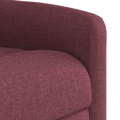 Poltrona Alzapersona Massaggio Reclinabile Rosso Vino Tessuto