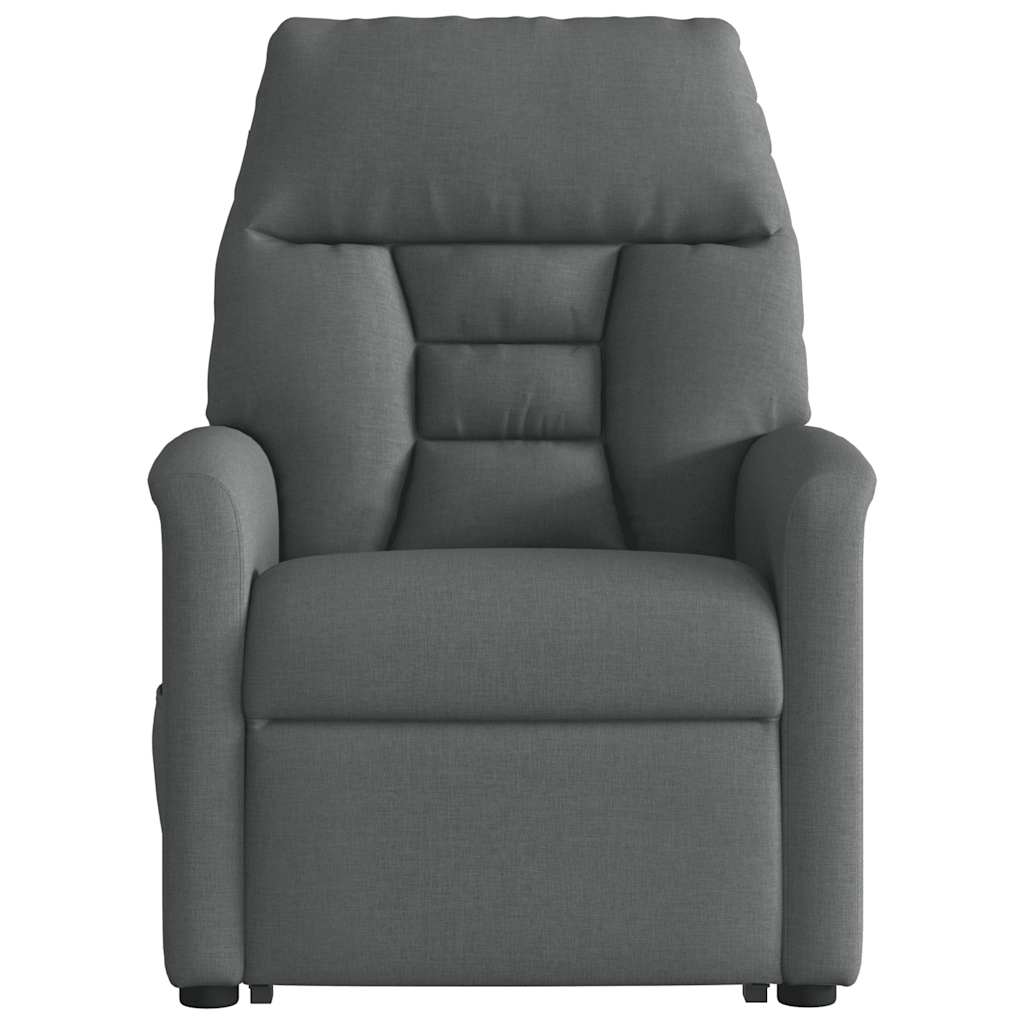 Poltrona Alzapersona Reclinabile Elettrica Grigio Scuro Tessuto