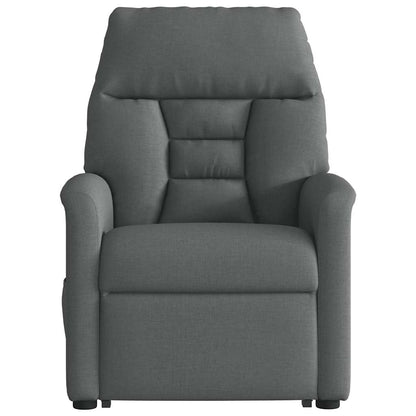 Poltrona Alzapersona Reclinabile Elettrica Grigio Scuro Tessuto