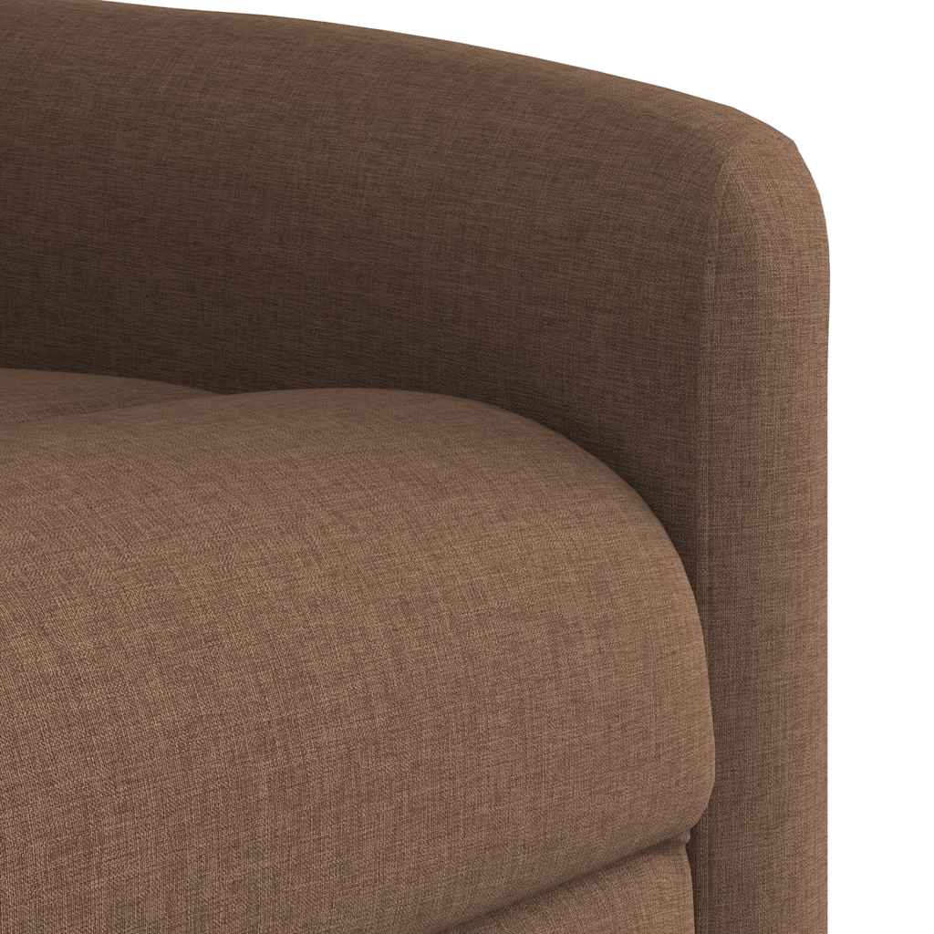 Poltrona Alzapersona Massaggiante Elettrica Marrone Tessuto