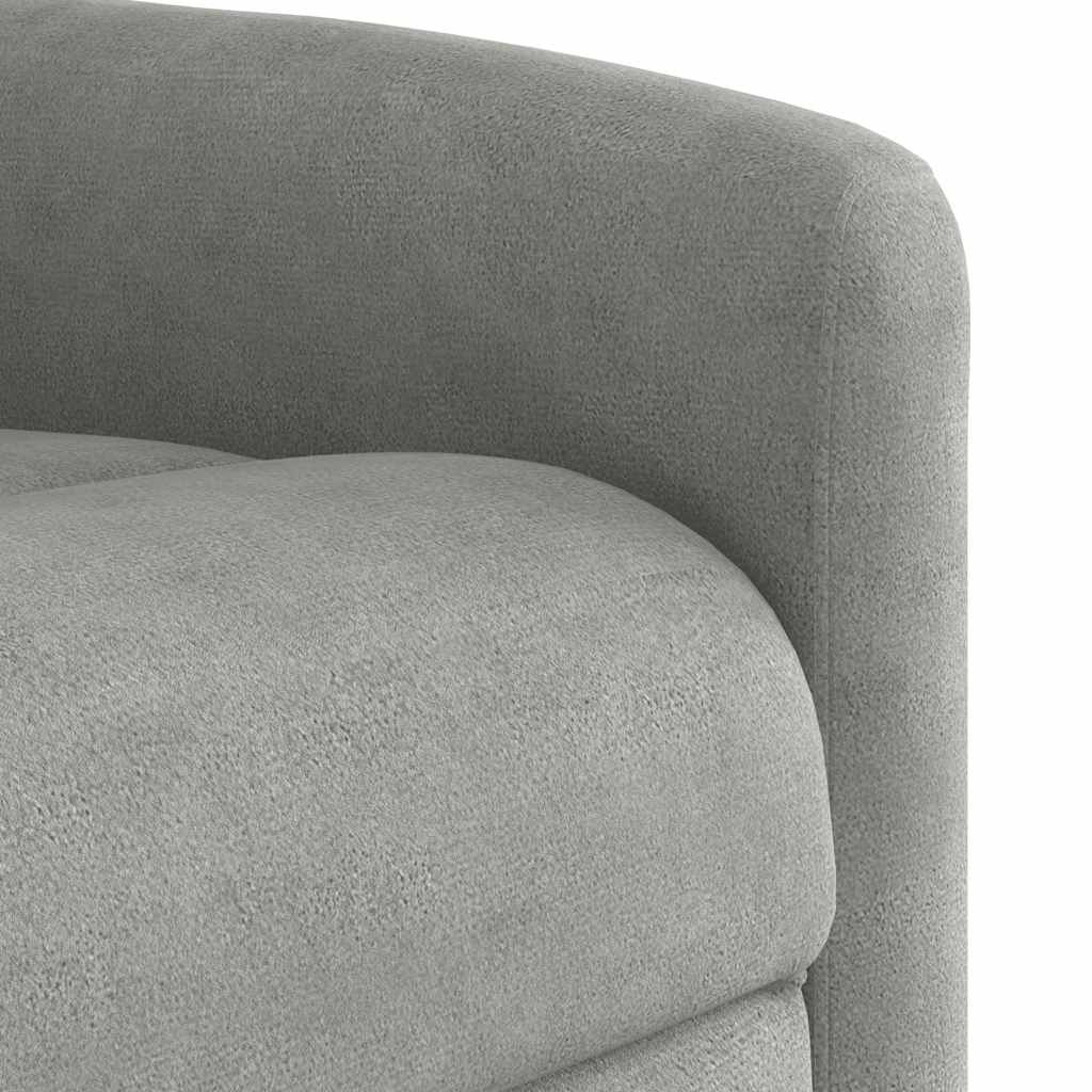Poltrona Reclinabile Elettrica Grigio Chiaro Tessuto Microfibra | homemem39