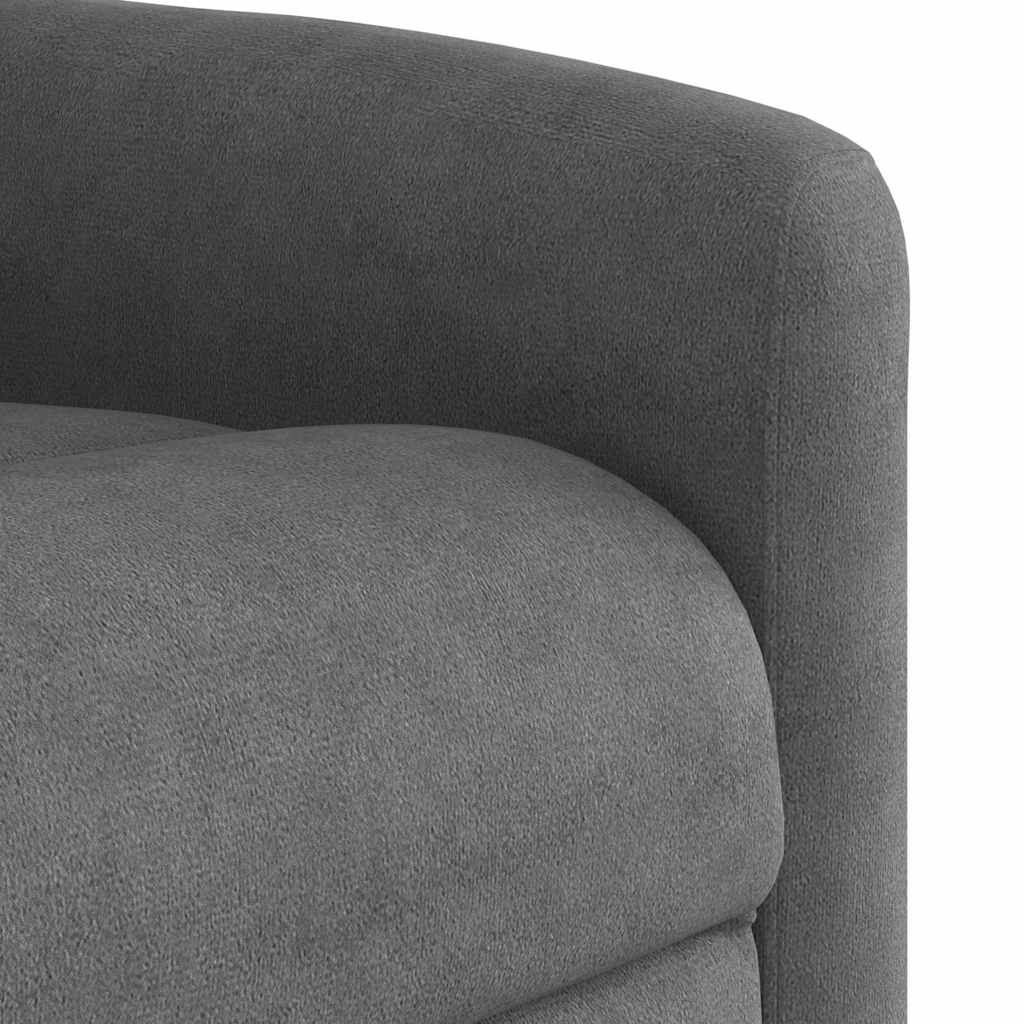 Poltrona Reclinabile Elettrica Grigio Scuro Tessuto Microfibra | homemem39