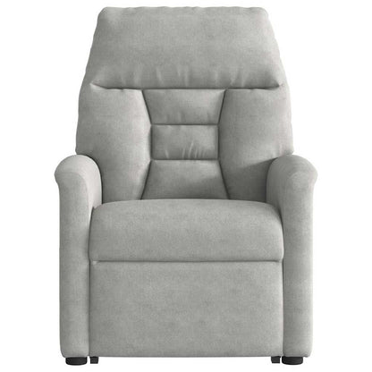 Poltrona Alzapersona Reclinabile Grigio Chiaro Microfibra | homemem39