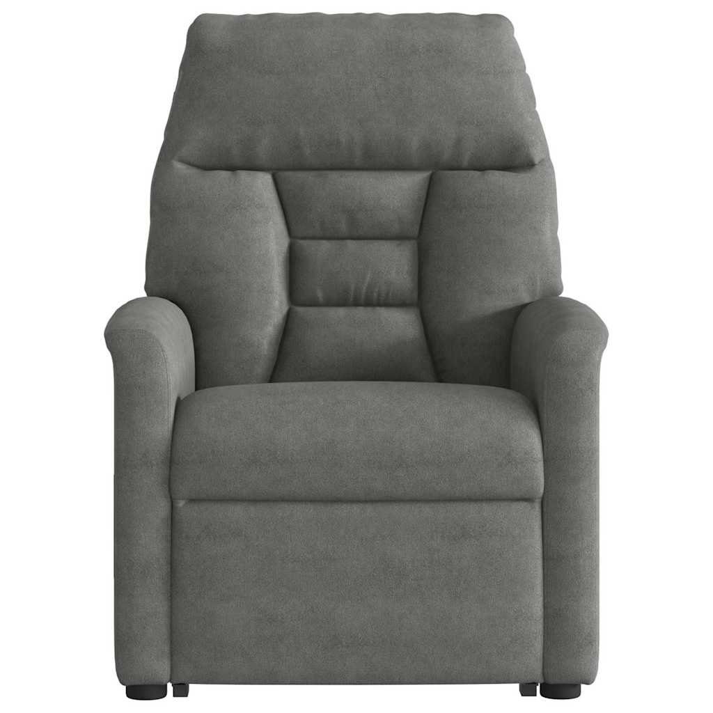 Poltrona Alzapersona Reclinabile Grigio Scuro Microfibra | homemem39