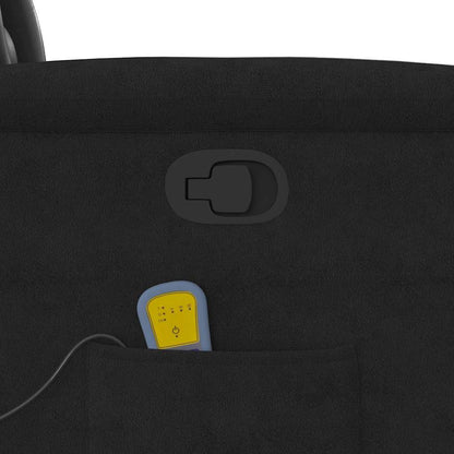 Poltrona Alzapersona Reclinante Massaggiante Nera Microfibra - homemem39