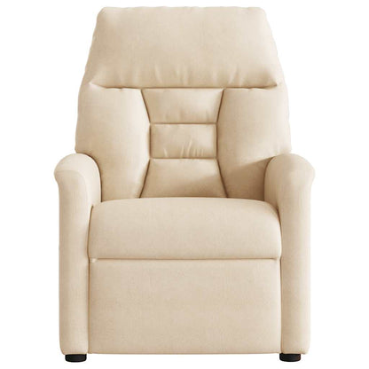 Poltrona Alzapersona Reclinabile Elettrica Beige in Microfibra | homemem39