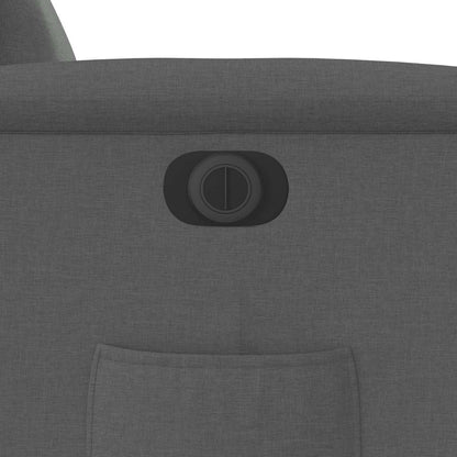 Poltrona Elettrica Reclinabile Grigio Scuro in Tessuto