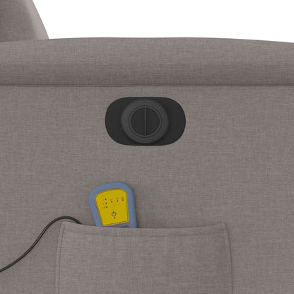 Poltrona Alzapersona Massaggiante Elettrica Tortora in Tessuto
