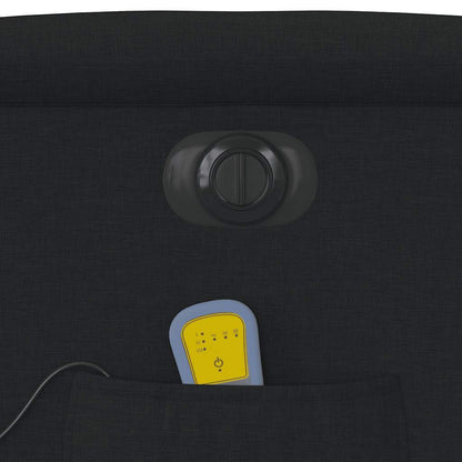Poltrona Massaggiante Reclinabile Elettrica Nera in Tessuto
