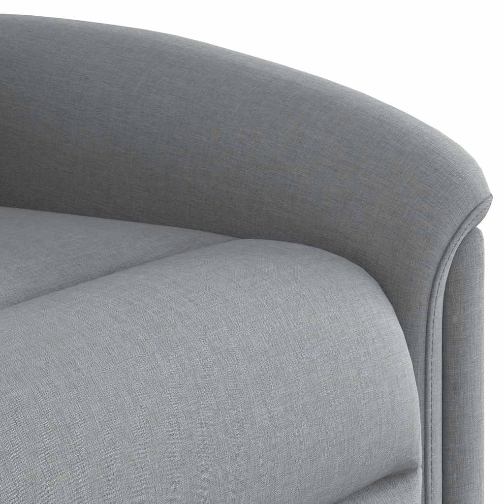 Poltrona Elettrica Reclinabile Grigio Chiaro in Tessuto