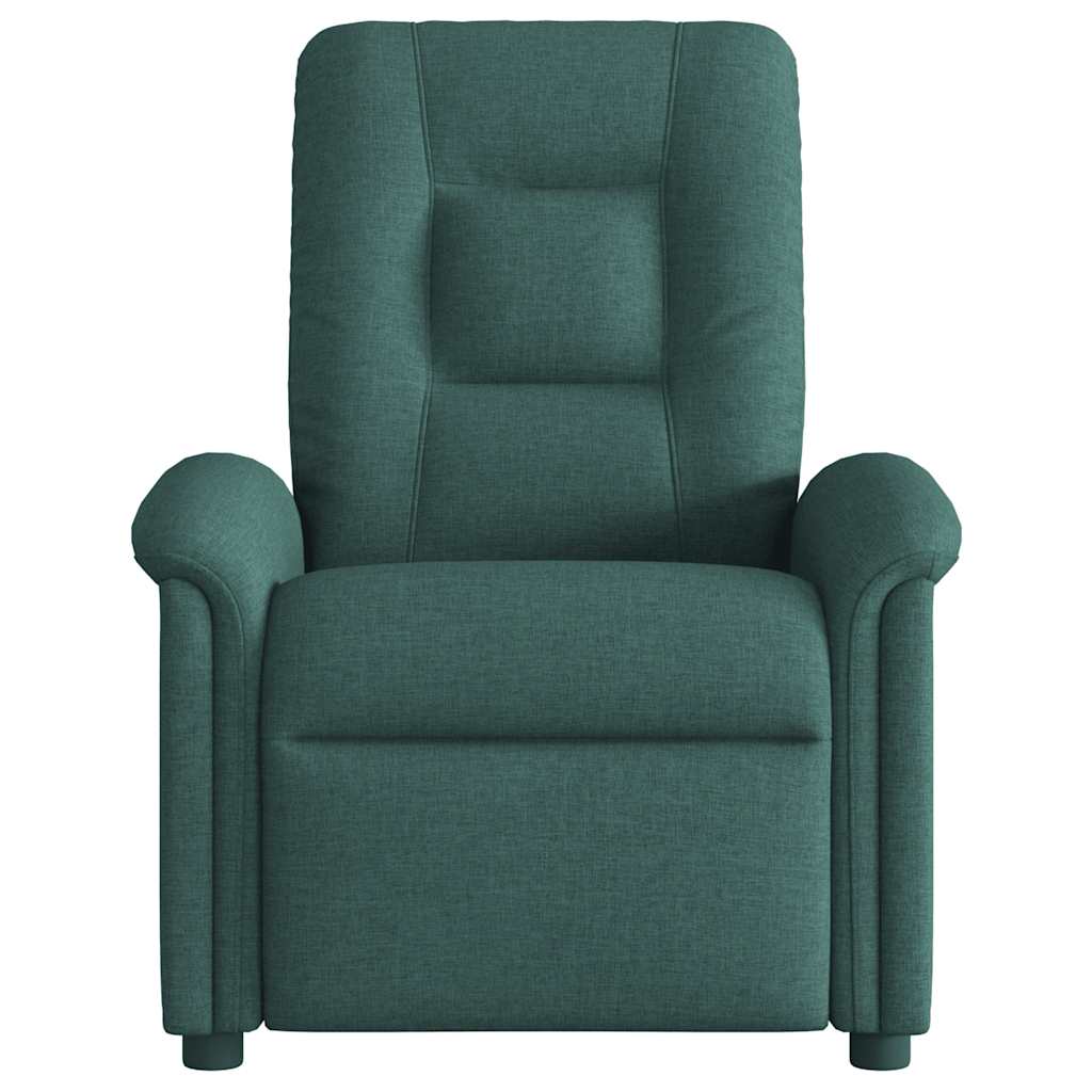 Poltrona Elettrica Reclinabile Verde Scuro in Tessuto