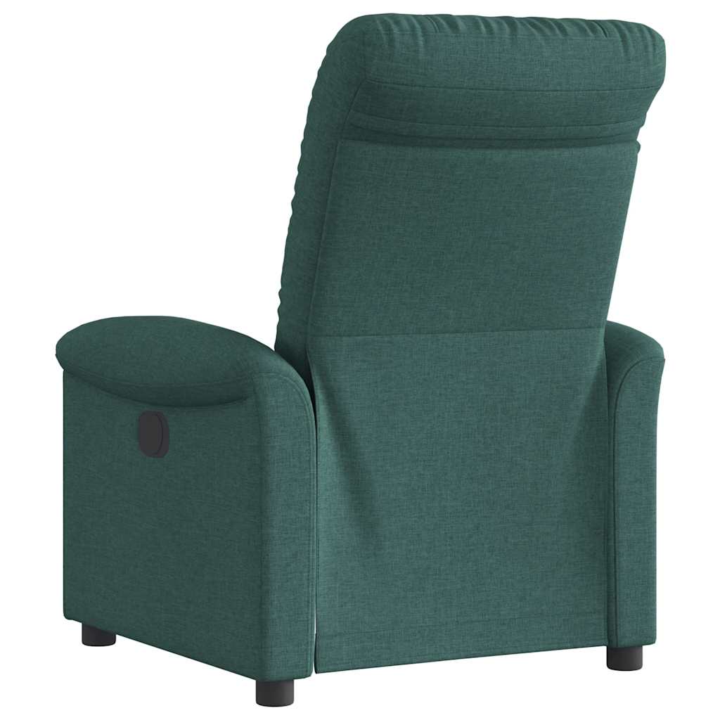 Poltrona Elettrica Reclinabile Verde Scuro in Tessuto