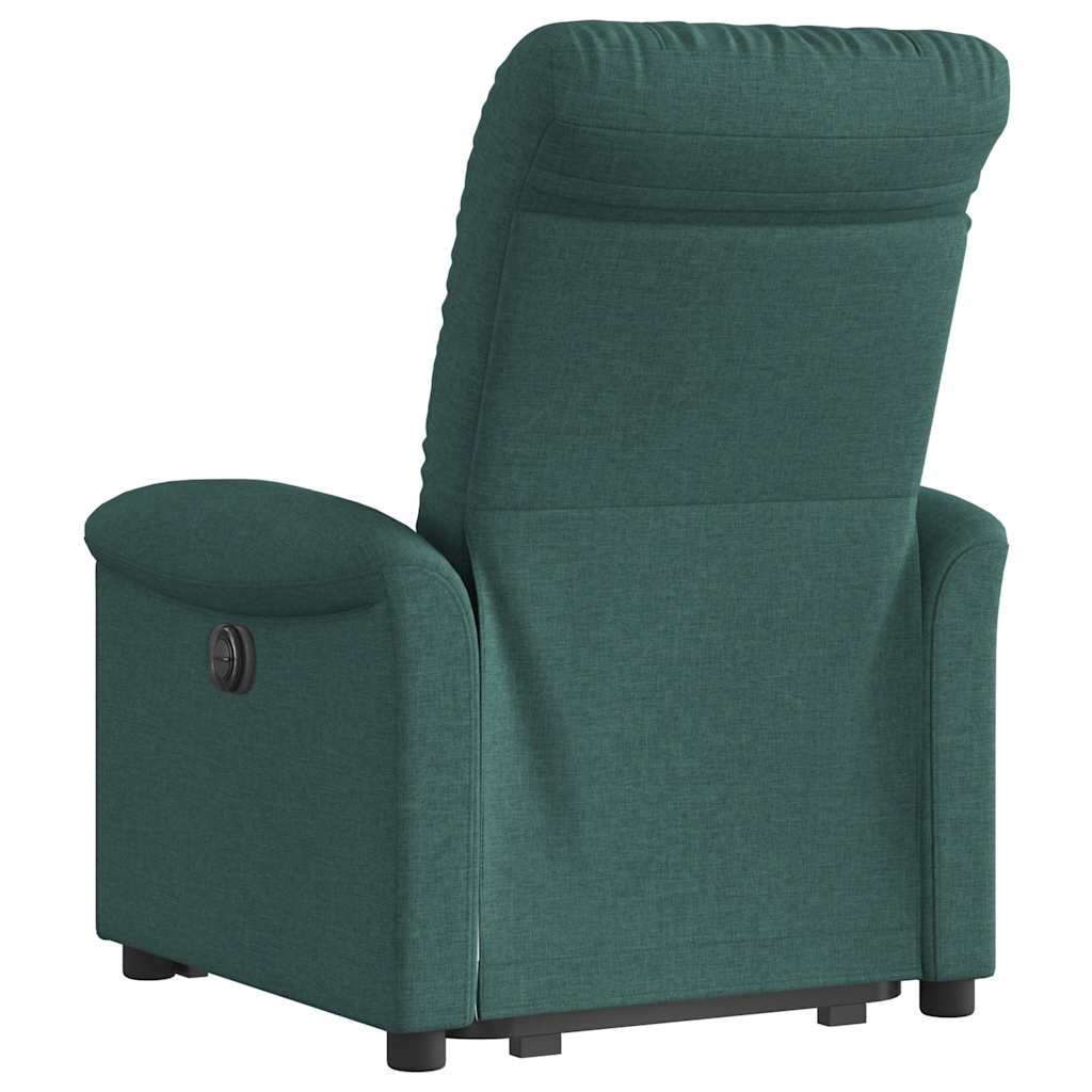 Poltrona Alzapersona Reclinabile Verde Scuro in Tessuto