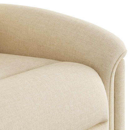 Poltrona Alzapersona Reclinabile Crema in Tessuto