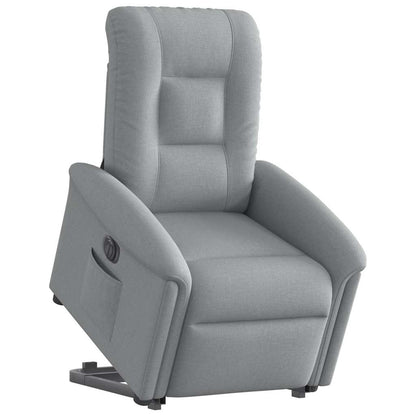Poltrona Reclinante Alzapersona Elettrica Grigio Chiaro Tessuto
