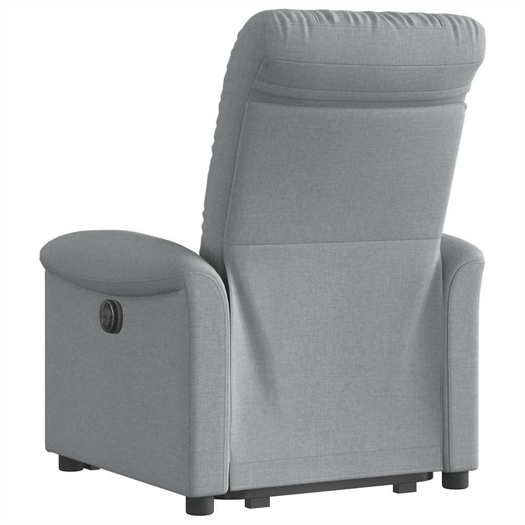 Poltrona Reclinante Alzapersona Elettrica Grigio Chiaro Tessuto