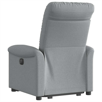 Poltrona Reclinante Alzapersona Elettrica Grigio Chiaro Tessuto