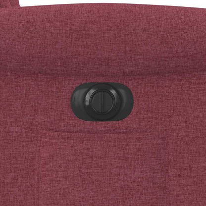 Poltrona Alzapersona Reclinabile Elettrica Rosso Vino Tessuto