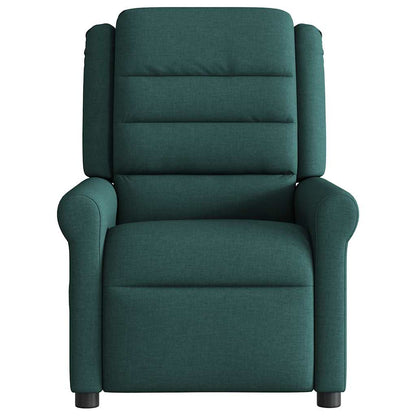 Poltrona Elettrica Reclinabile Verde Scuro in Tessuto