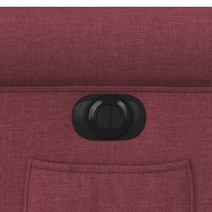 Poltrona Alzapersona Reclinabile Elettrica Rosso Vino Tessuto