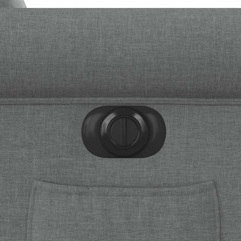 Poltrona Elettrica Reclinabile Grigio Scuro in Tessuto