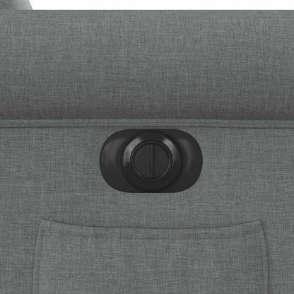 Poltrona Elettrica Reclinabile Grigio Scuro in Tessuto