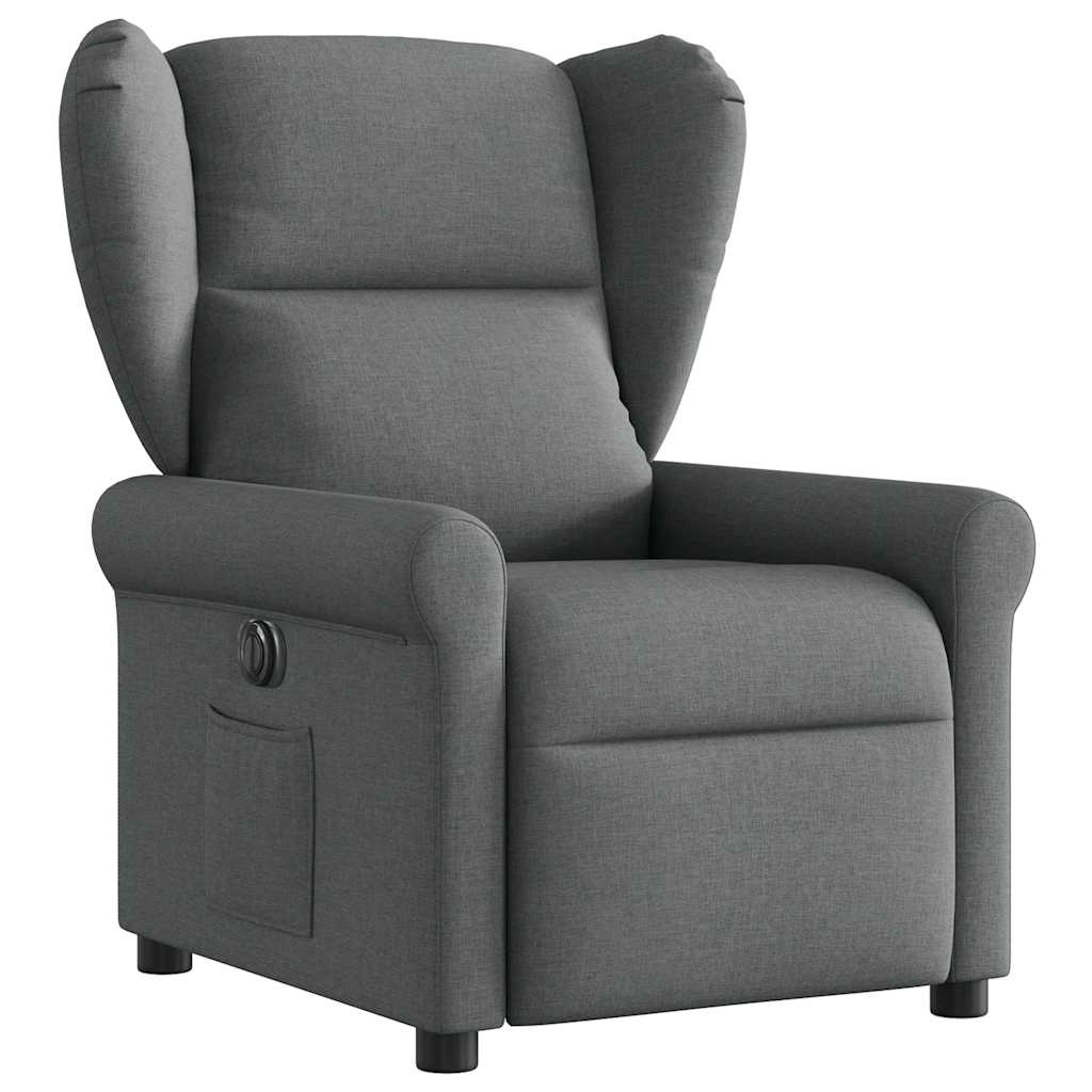 Poltrona Elettrica Reclinabile Grigio Scuro in Tessuto | homemem39