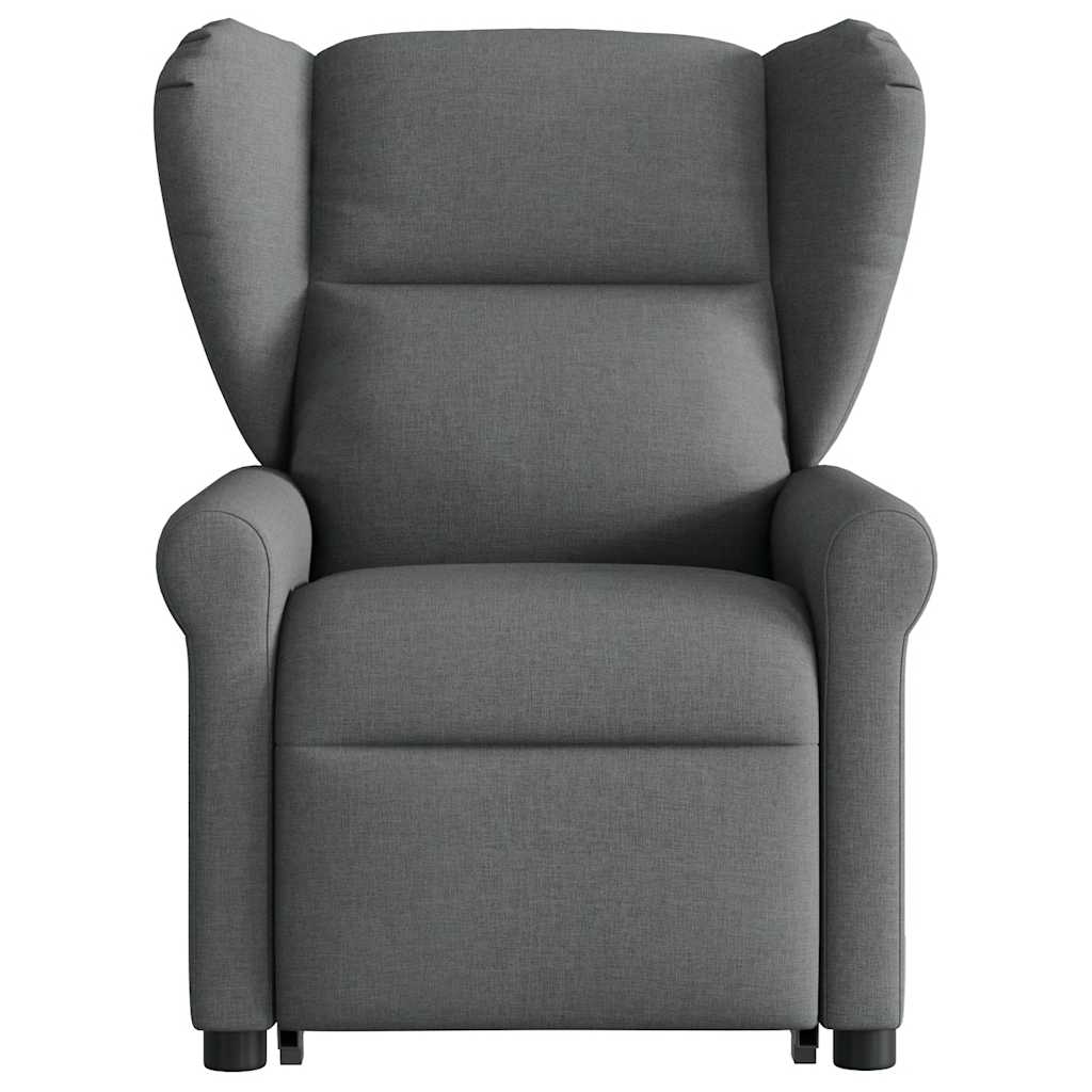 Poltrona Alzapersona Reclinabile Grigio Scuro in Tessuto