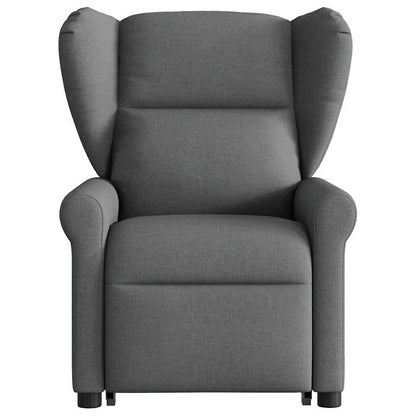 Poltrona Alzapersona Reclinabile Grigio Scuro in Tessuto