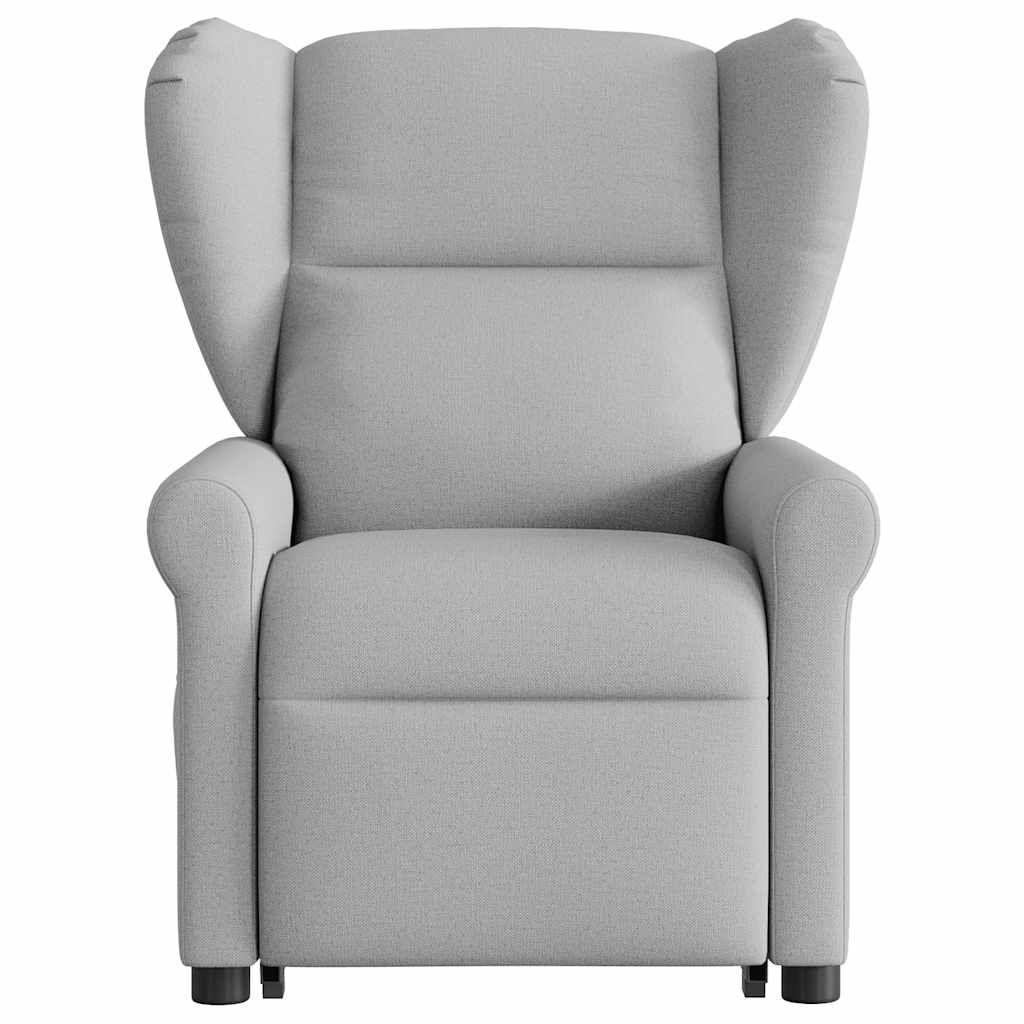 Poltrona Alzapersona Massaggi Reclinabile Grigio Nuvola Tessuto