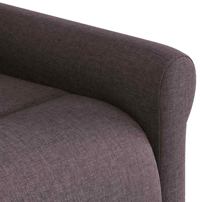 Poltrona Alzapersona Massaggio Elettrica Marrone Scuro Tessuto